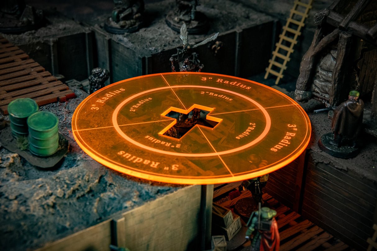 Trench Crusade Blast Template | 2" & 3" Acrylic Area Markers
