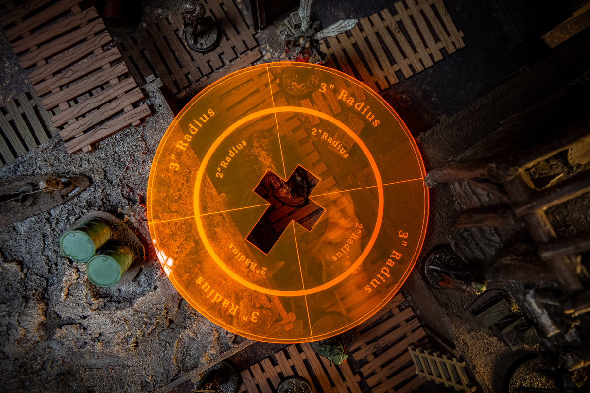 Trench Crusade Blast Template | 2" & 3" Acrylic Area Markers